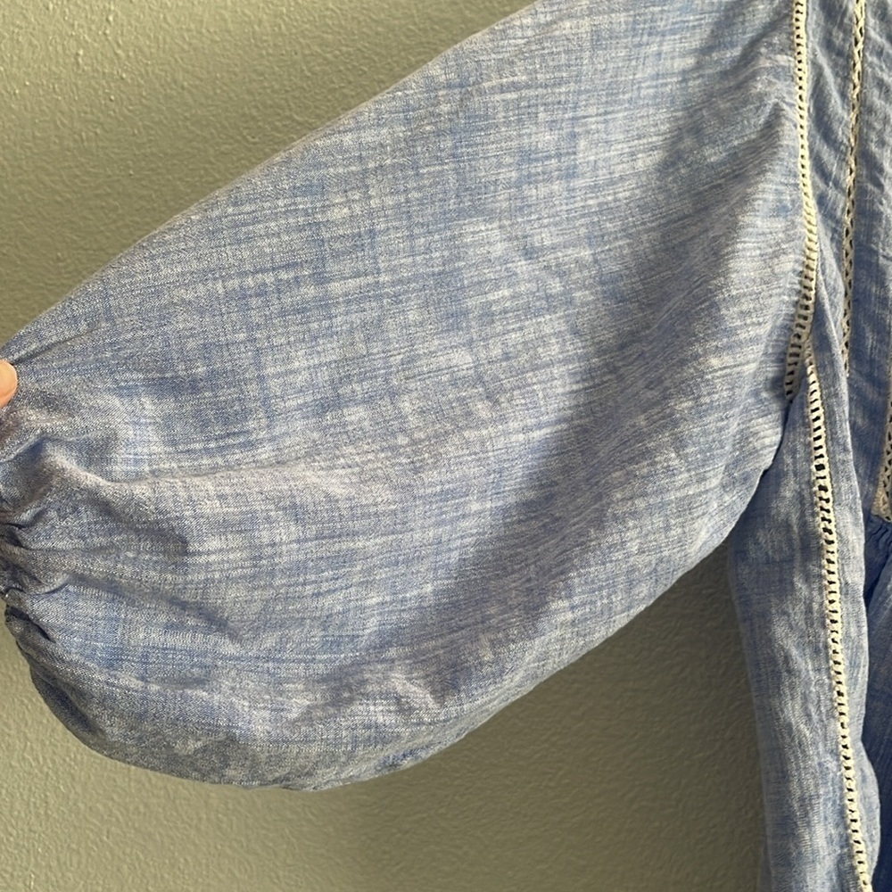 Zara Boho Puff Sleeve Top Size XS - Picture 5 of 7